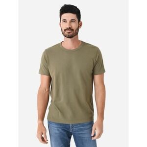 Buck Mason Men's Slub Classic Tee Medium Brown Cotton Crewneck Casual Top USA